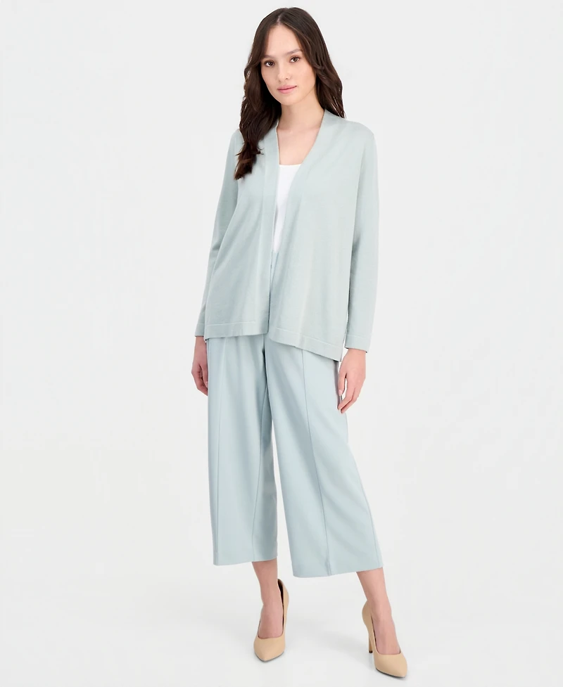 Anne Klein Essentials Petite Chatham Open-Front Cardigan