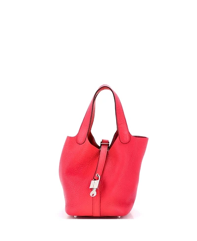 Pre-Owned HERMES Pm Casaque Picotin Lock Bag Clemence