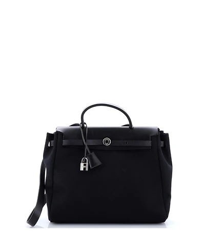 Pre-Owned Hermes Pm Herbag Toile and Leather