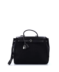 Pre-Owned Hermes Pm Herbag Toile and Leather