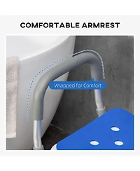 Homcom Eva Padded Bath Seat with Adjustable Height, 299 lbs. Capacity