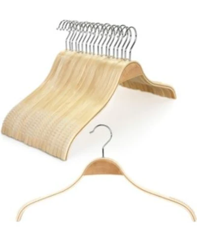 Bp4u Premium Wooden Clothes Hangers Lightweight Slim Birch Wood Coat Shirt Top Hangers