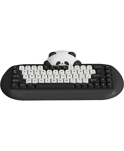 Lofree C68 Panda Wireless Mechanical Gaming Keyboard,68 Keys Cute Keyboard w/ Pbt Keycaps, Rgb Backlit, Hot Swappable Creamy with BT5.0/2.4G