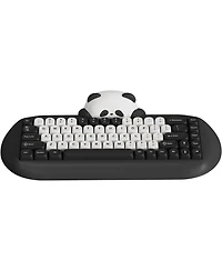 Lofree C68 Panda Wireless Mechanical Gaming Keyboard,68 Keys Cute Keyboard w/ Pbt Keycaps, Rgb Backlit, Hot Swappable Creamy with BT5.0/2.4G