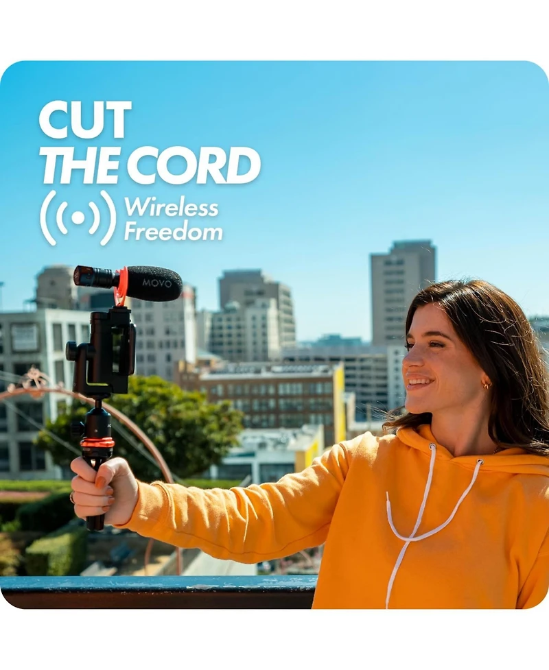 Movo Wm-VXR10 Wireless Shotgun Mic Adapter for iPhone/Lightning Devices