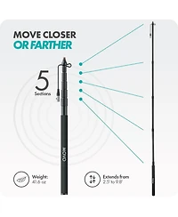 Movo Cmp-17C Professional 9.8' Aluminum Boom Pole for Shotgun Microphones with Internal Xlr Cable