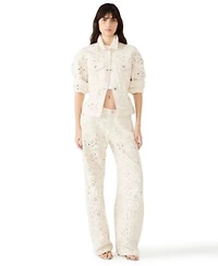 Steve Madden Womens Henrietta Button Front Jacket Rori Straight Jeans