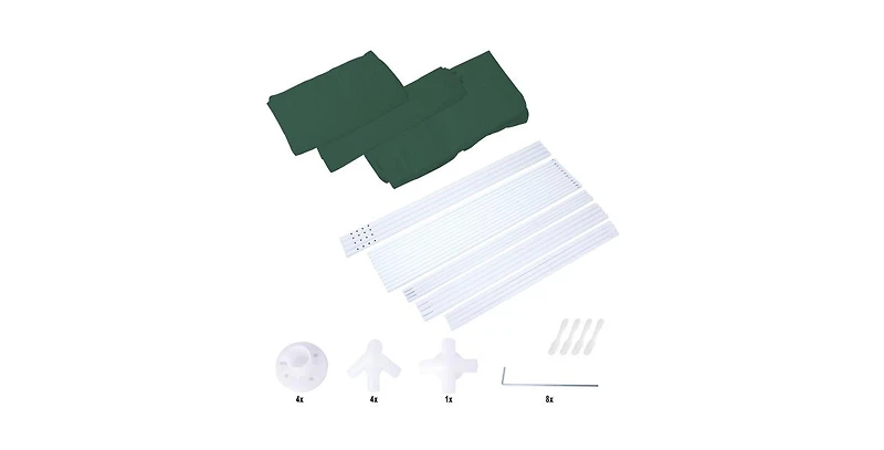 Flynama One 9' Solar Umbrella 32 Led Lighted Patio Umbrella Table Market Umbrella with Push Button Tilt