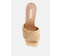 Womens Ny Tour Braided Strap Heel Sandals