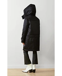 Caalo Women's Convertiable satin down coat