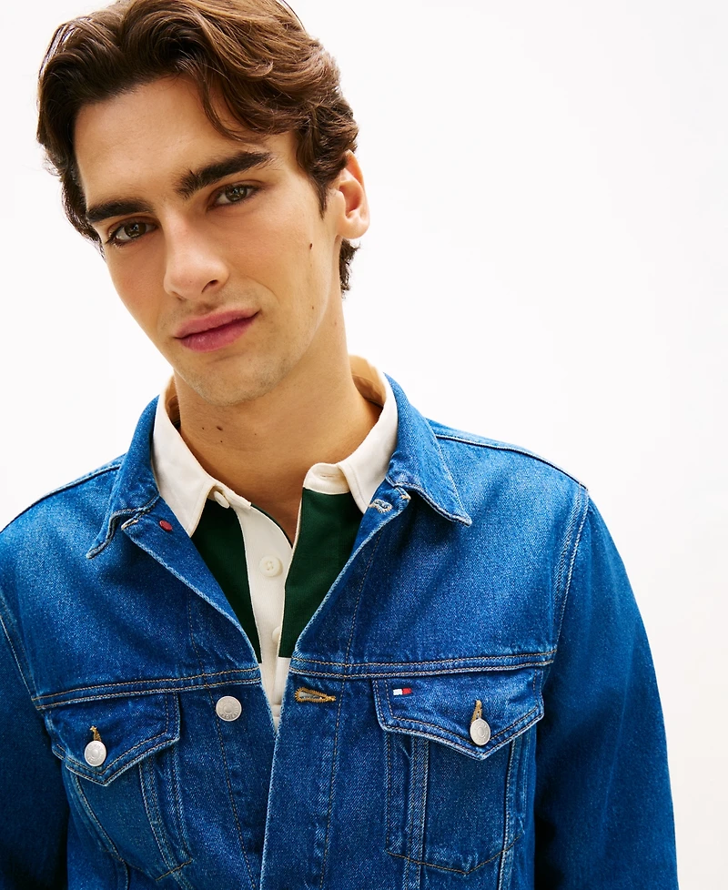 Tommy Hilfiger Men's Spread-Collar Regular Trucker Jacket
