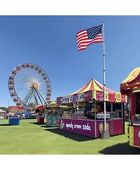 Yescom Ez Go 30Ft Telescoping Flag Pole Kit – Portable Display for Outdoor Business, Events & Advertising