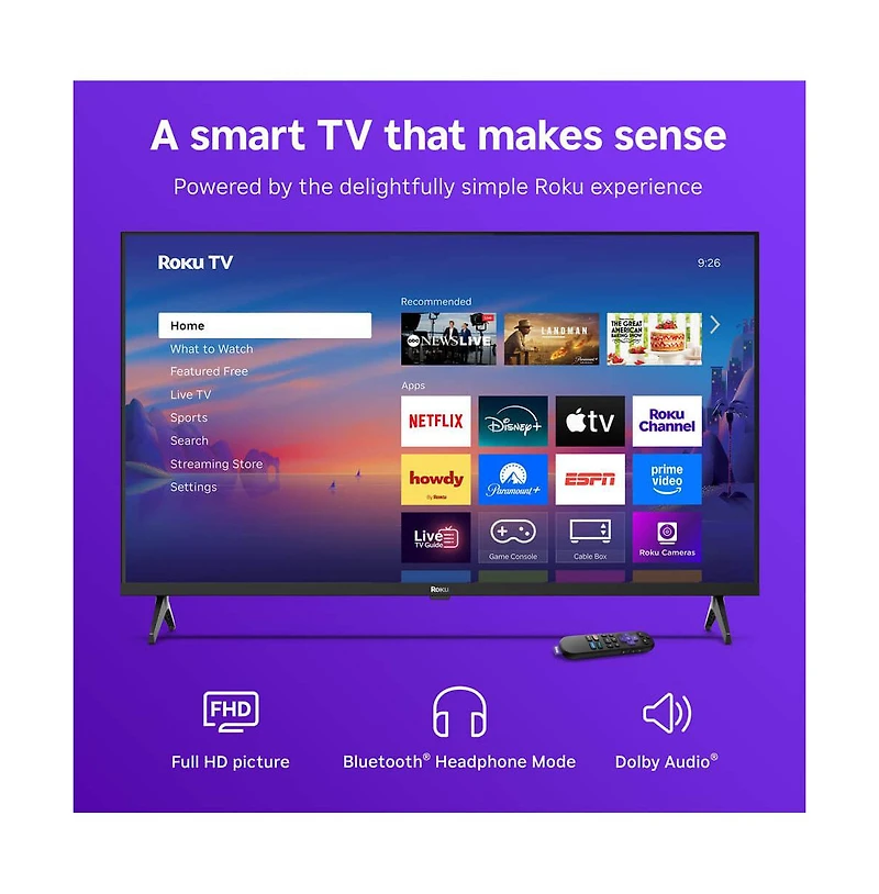 Roku 40" Select Series 1080p Full Hd Smart Tv – Black