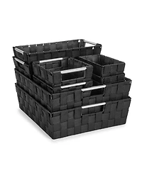 Sorbus 9 Piece Variety Hand-Woven Storage Baskets - for Home & Closet Organization