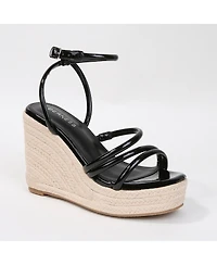 Berness Women's Rivka Strappy Espadrille Wedge Sandals