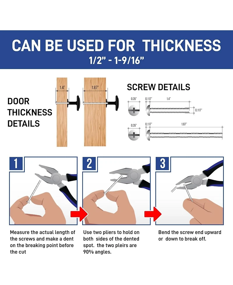 Lifemaster 50pcs 1-1/4″ Matte Black Cabinet Knobs, Rust-Proof Zinc Alloy Drawer Pulls with Short & Adjustable Screws for Kitchen Cabinets.