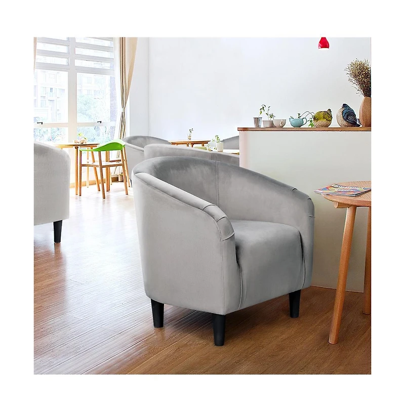 Yaheetech Velvet Club Chair Accent Arm Chair for Living room