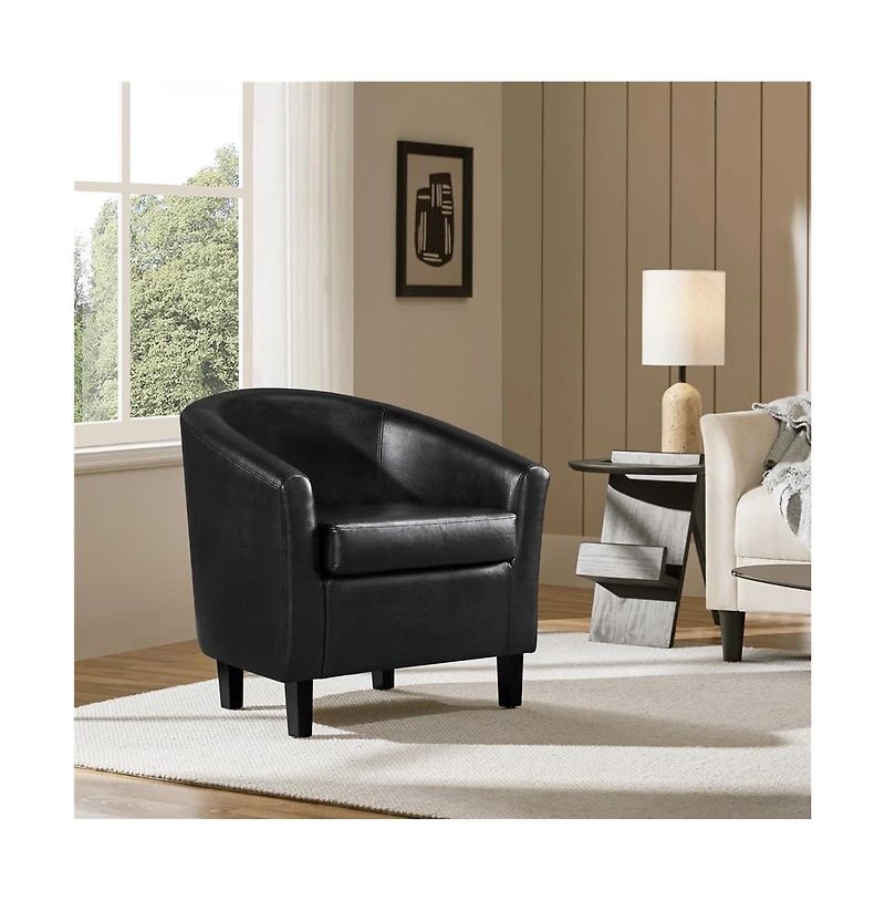 Yaheetech Faux Leather Accent Chair