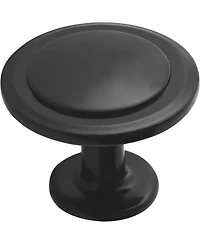 Lifemaster 25 Pack 1-1/4 Inch Matte Black Cabinet Knobs, Rust-Proof Zinc Alloy Drawer Pulls with Adjustable Screws for Kitchen & Cabinets