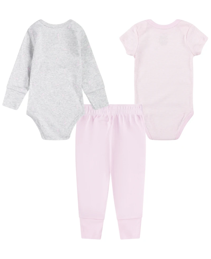 Nike Baby Boys' and Girls' Crewneck Bodysuits Pants, 3-Piece Set