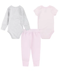 Nike Baby Boys' and Girls' Crewneck Bodysuits Pants, 3-Piece Set