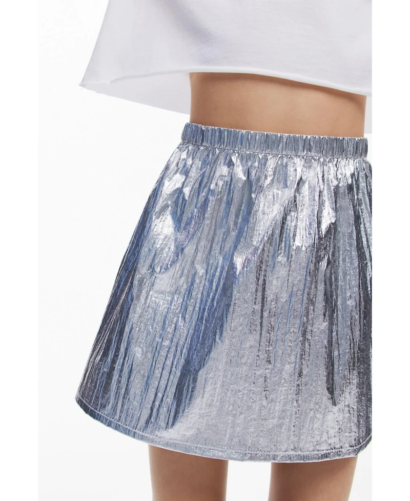 Desigual Girls Girls's Metallic short skirt