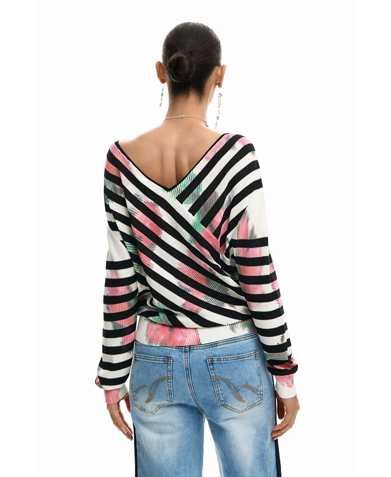 Desigual Women's Fine crossover sweater