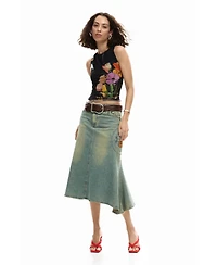 Desigual Women's Tulle floral T-shirt