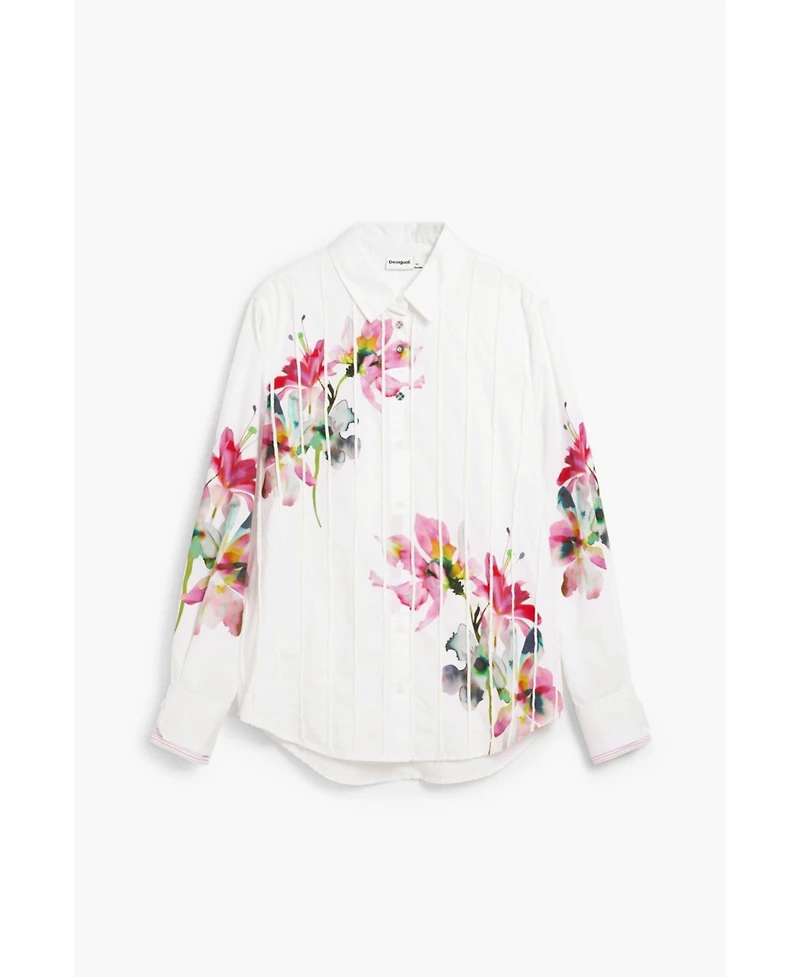 Desigual Women's Long-sleeve pleated floral shirt