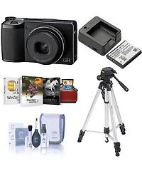 Ricoh Gr IIIx Hdf Digital Camera, Bundle with Extra Battery & Charger, Tripod with Head, Mac Software Suite, Inclues Cleaning Accessories