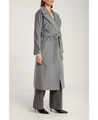 1982 Women's Pure Cashmere Wrap Belted Midi Coat