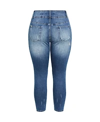 City Chic Plus Patched Apple Skinny Jean