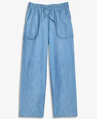 Epic Threads Girls' Xs-xl Chambray Ruffled Wide-Leg Pants, Macy's Exclusive