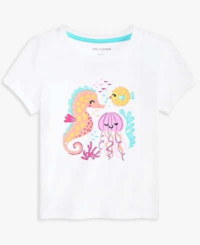 Epic Threads Girls' Toddler 12M-5T Seahorse Friends T-Shirt, Macy's Exclusive
