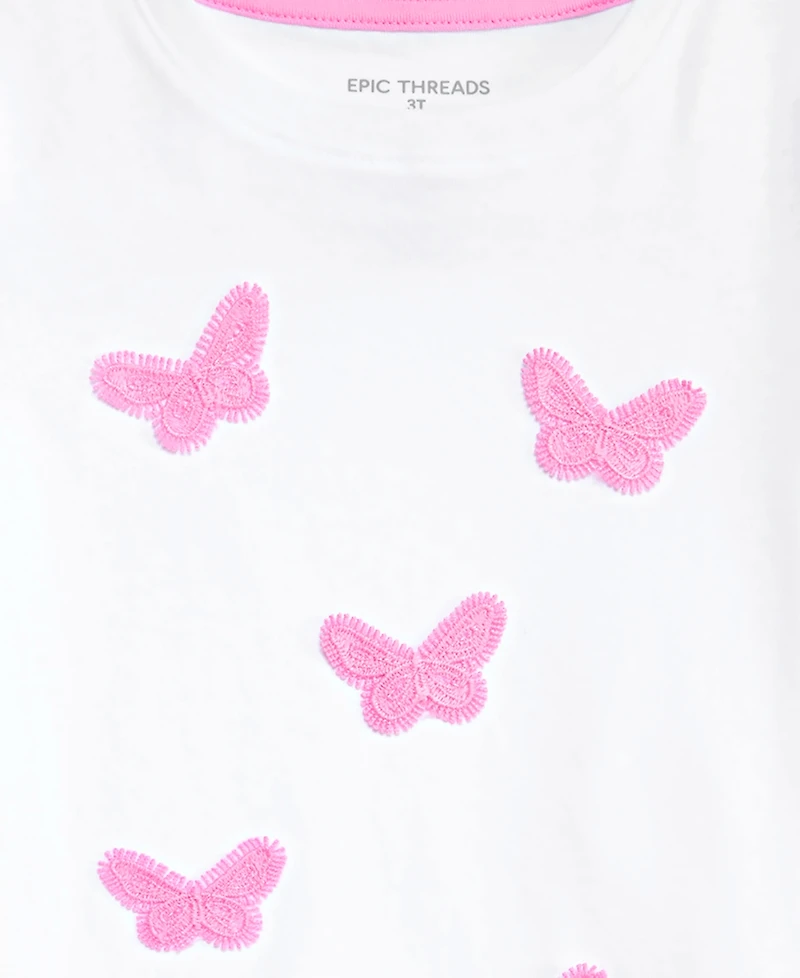 Epic Threads Girls' 12M-5T Crochet Butterflies Tee, Macy's Exclusive