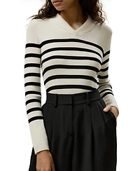 Lilysilk Women's Striped Ultra-fine Merino Wool Sweater