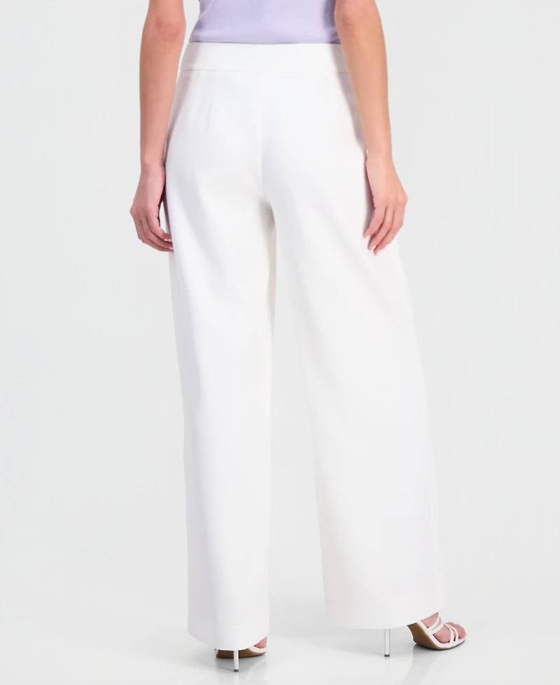 Tahari Asl Women's Mid-Rise Wide Leg Pants