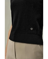 Lilysilk Women's Cashmere Fitted Short Sleeve Top