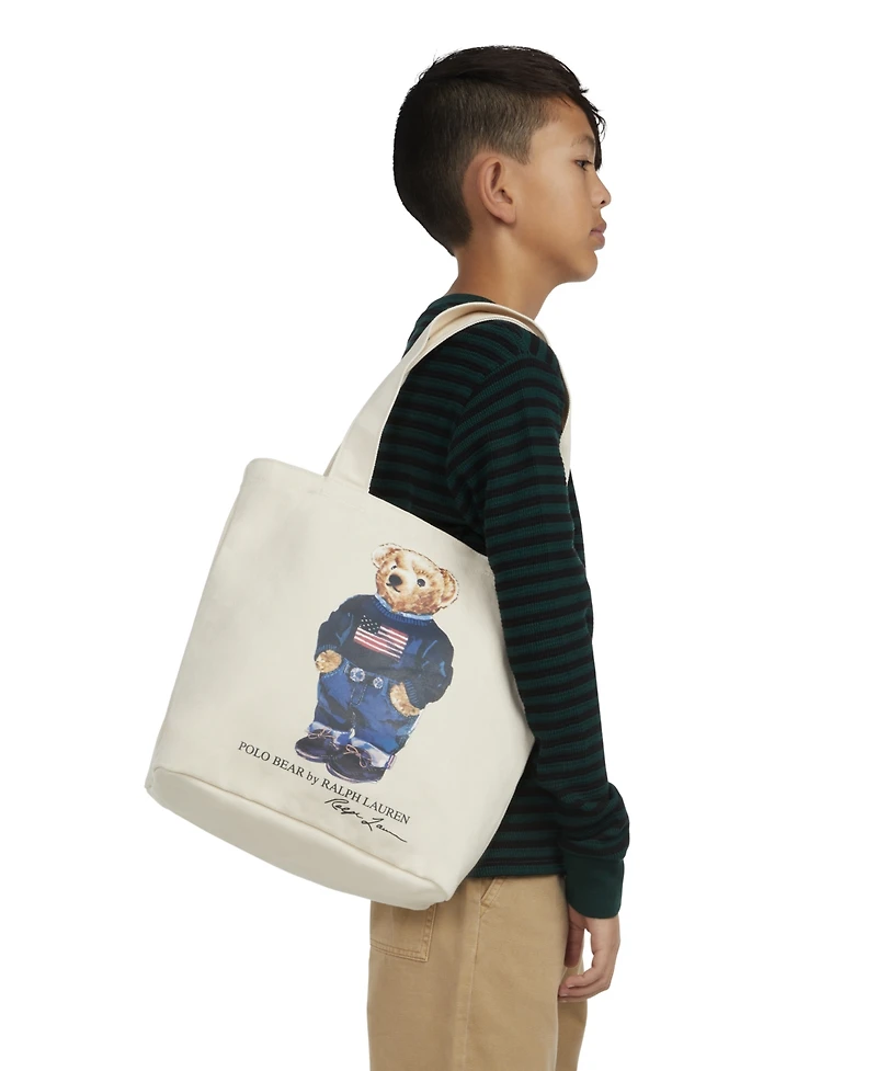 Polo Ralph Lauren Kids Polo Bear Canvas Tote Bag