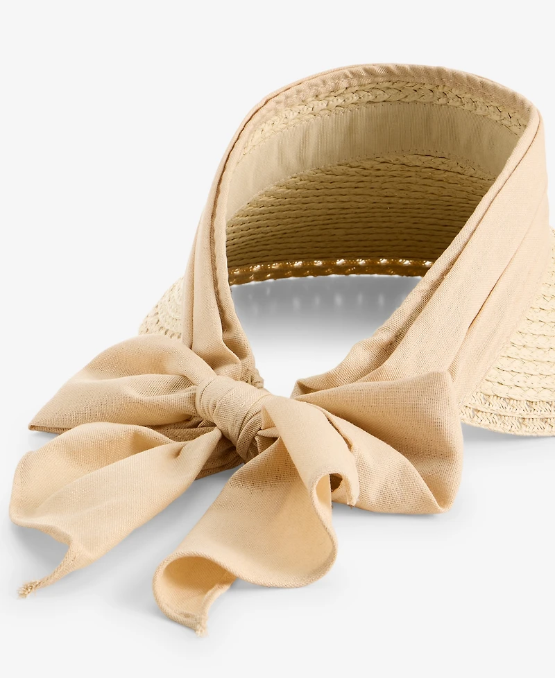 I.n.c. International Concept Tie Back Straw Visor, Macy's Exclusive