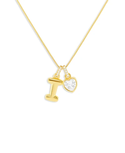 Holiday Lane Letter Initial Charm Necklace in Gold Over Sterling Silver, Macy's Exclusive