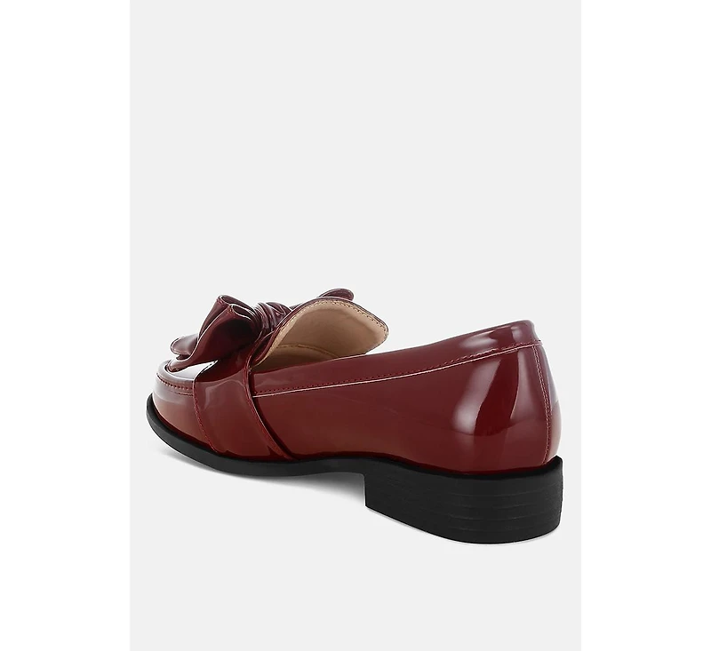 London Rag Women's Araminta Classic Chunky Bow Loafers