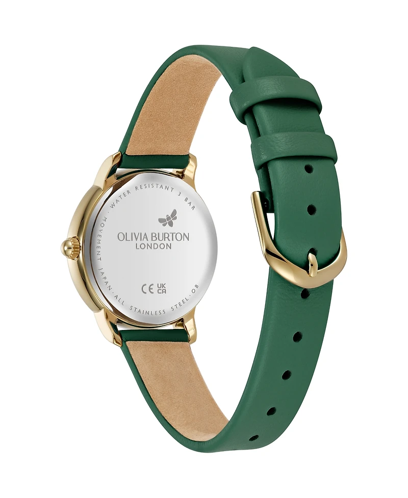 Olivia Burton Women's Westbourne Green Leather Strap Watch, 30mm