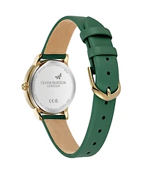 Olivia Burton Women's Westbourne Green Leather Strap Watch, 30mm