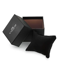 Coach Women's Iris Black Leather Strap Watch, 22.5mm