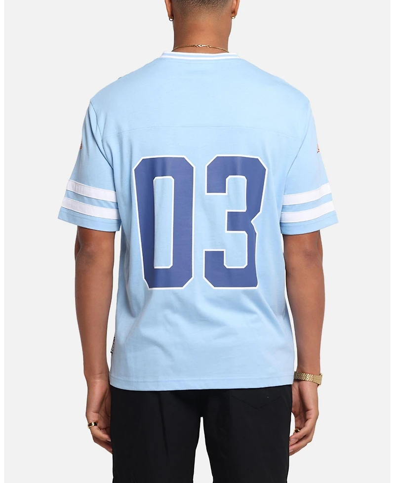 Carre Men's Rose Football T-Shirt Light Blue