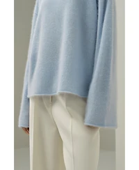 Lilysilk Women's Boat-Neck Brushed Cashmere Sweater