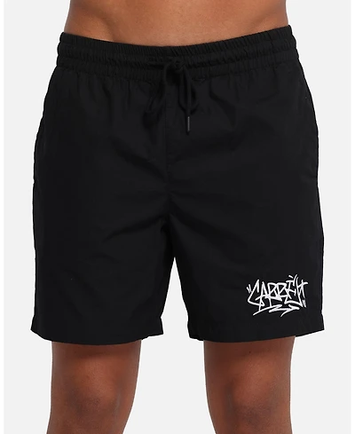Carre Men's Tagline Beach Shorts Black