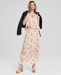 And Now This Women's Ruffled Tie-Neck Top, Macy's Exclusive