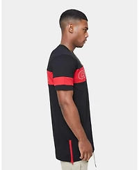 Carre Men's Panneau Short Sleeve T-Shirt Black/Red